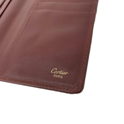 Cartier(カルティエ)　マストライン　札入れ　レザー　ボルドー　メンズ 【102062132003】