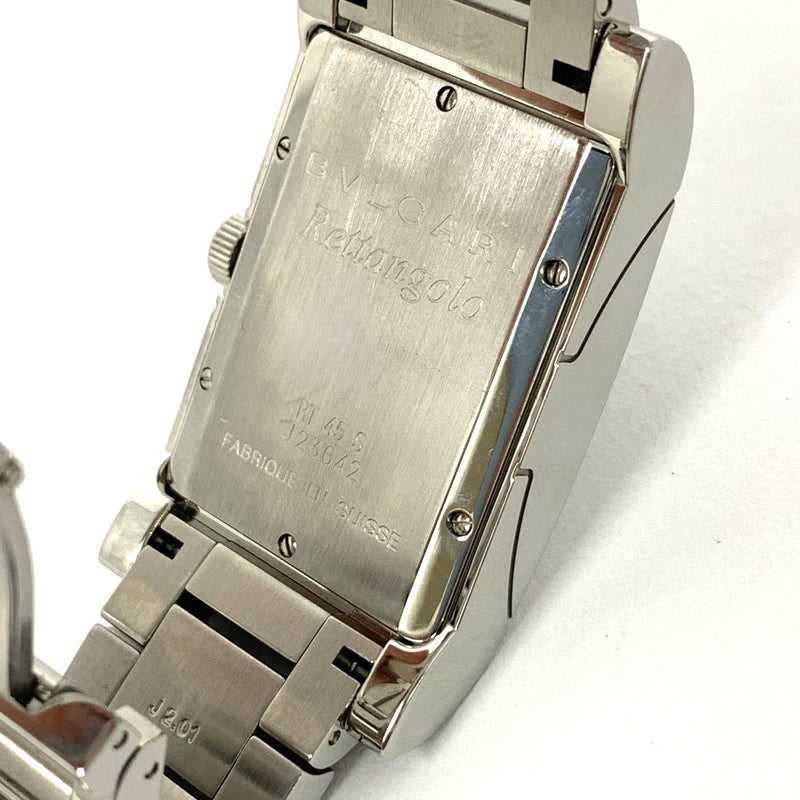 BVLGARI(ブルガリ) レッタンロゴ 腕時計 RT45S   ステンレス シルバーカラー ブラック文字盤 デイト 自動巻き メンズ 【102062135005】