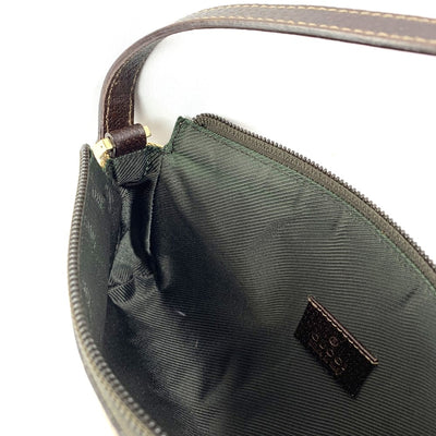 GUCCI(グッチ)　GGキャンバス　アクセサリーポーチ　145750　キャンバス×レザー　ブラウン　レディース 【102062139005】