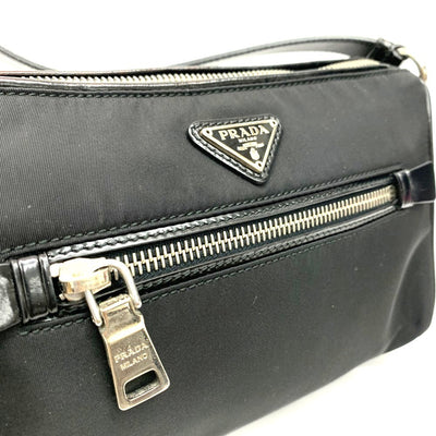 PRADA(プラダ)　ナイロン　アクセサリーポーチ　BN1834 ブラック ストラップ長さ調整可　レディース 【102062177005】