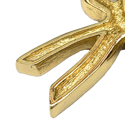 Christian Dior CDロゴ リボンモチーフ ネックレス ゴールドカラー ディオール 【102062197003】