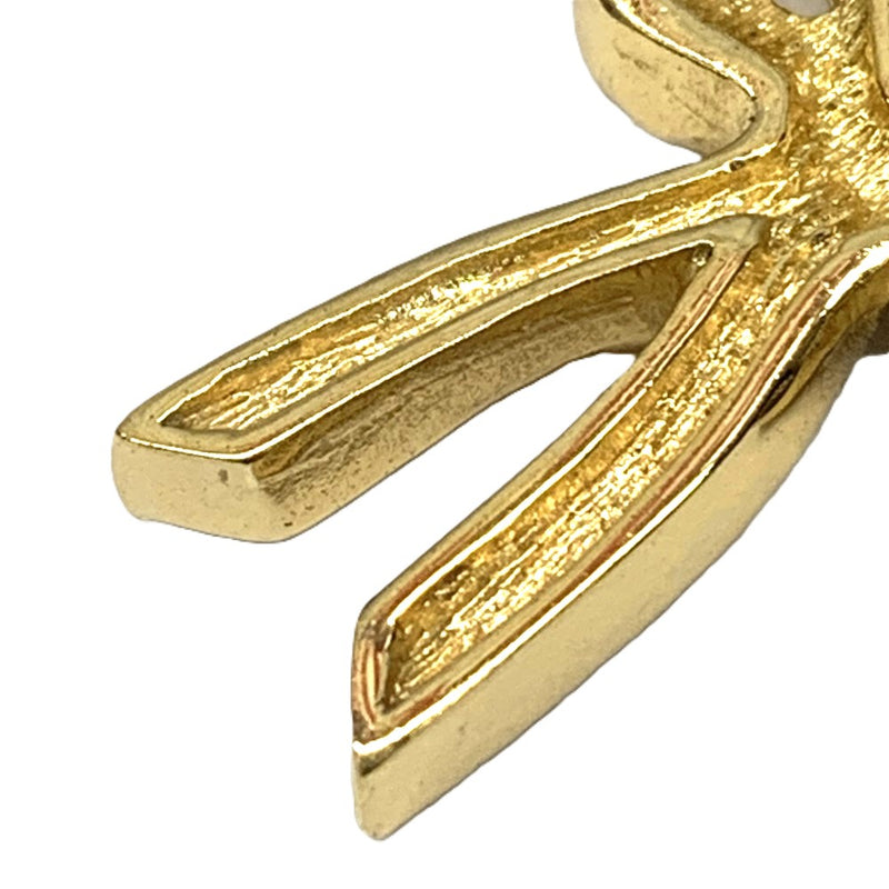 Christian Dior CDロゴ リボンモチーフ ネックレス ゴールドカラー ディオール 【102062197003】