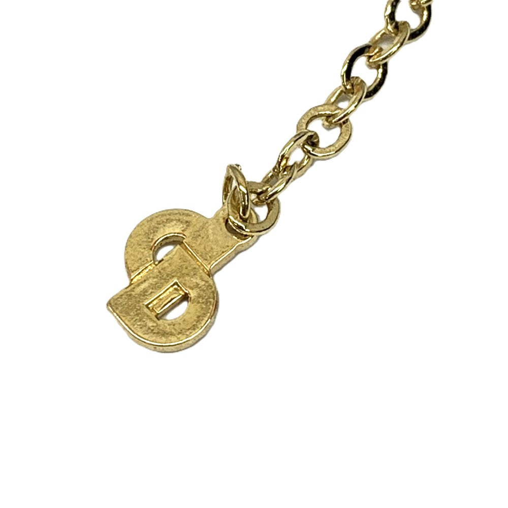 金色⭐︎ CD ロゴモチーフ ネックレス【美品・箱付き】可愛い Christian Dior CDロゴ リボンモチーフ ネックレス ゴールドカラー