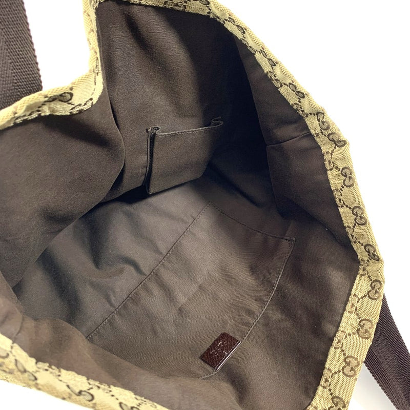 GUCCI(グッチ)　GGキャンバス　トートバッグ　189669　ブラウン系　キャンバス×レザー 【102062281003】