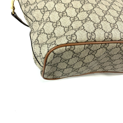GUCCI(グッチ)　GGスプリーム　2wayバッグ　473387　ブラウン系 PVC×レザー　レディース 【102062286003】