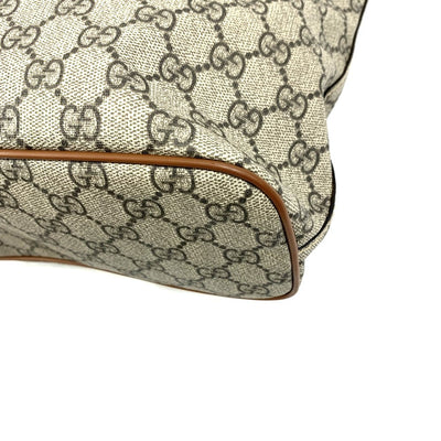 GUCCI(グッチ)　GGスプリーム　2wayバッグ　473387　ブラウン系 PVC×レザー　レディース 【102062286003】
