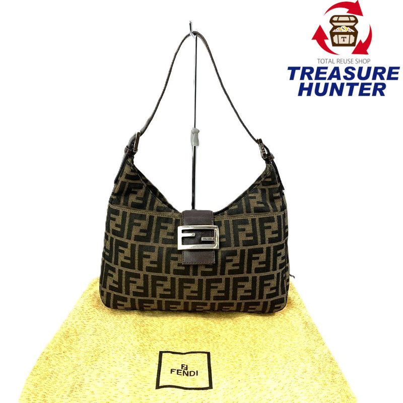 FENDI(フェンディ)　ズッカ柄　ワンショルダーバッグ　2348-26569-009 ブラウン　キャンバス×レザー　レディース 【102062299003】