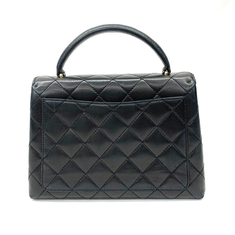 CHANEL(シャネル)　マトラッセ　ココマーク　ハンドバッグ　ラムスキン　ブラック　ターンロック開閉式　レディース 【102062306005】
