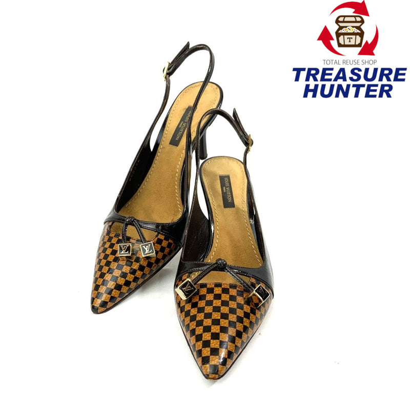 LOUIS VUITTON(ルイ・ヴィトン)　パンプス　サイズ35　1/2(約23cm) バックストラップ　 BO0094 ブラウン系　 【102062308003】
