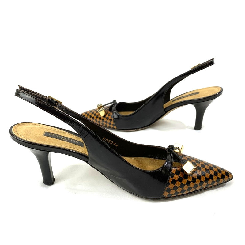 LOUIS VUITTON(ルイ・ヴィトン)　パンプス　サイズ35　1/2(約23cm) バックストラップ　 BO0094 ブラウン系　 【102062308003】