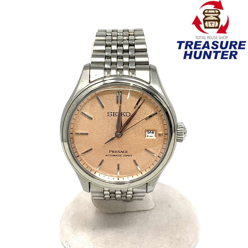 SEIKO(セイコー) 腕時計 PRESAGE 6R55-00H0 ステンレススチール シルバーベルト/洗柿文字盤 アナログ自動巻き（手巻つき） 【102062322001】