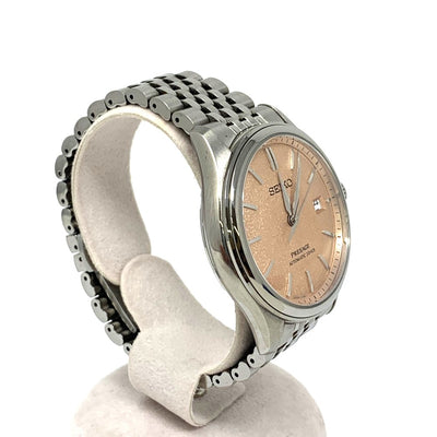 SEIKO(セイコー) 腕時計 PRESAGE 6R55-00H0 ステンレススチール シルバーベルト/洗柿文字盤 アナログ自動巻き（手巻つき） 【102062322001】