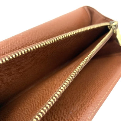 LOUIS VUITTON(ルイ・ヴィトン)　モノグラム　ポシェット ポルトモネ　クレディ  ブラウン系　M61724 長財布 【102062327003】