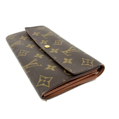 LOUIS VUITTON(ルイ・ヴィトン)　モノグラム　ポシェット ポルトモネ　クレディ  ブラウン系　M61724 長財布 【102062327003】