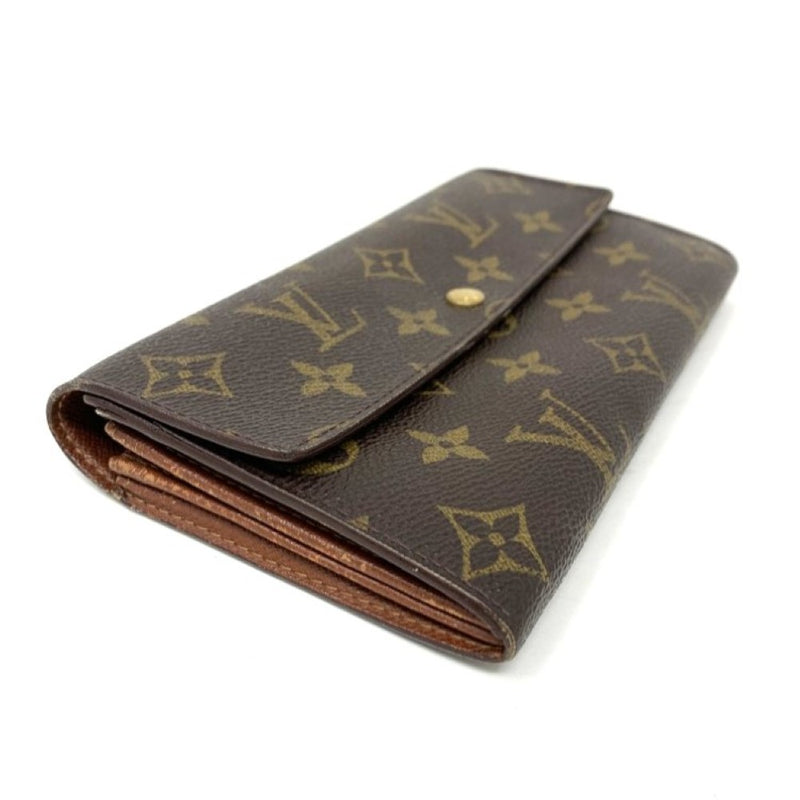 LOUIS VUITTON(ルイ・ヴィトン)　モノグラム　ポシェット ポルトモネ　クレディ  ブラウン系　M61724 長財布 【102062327003】