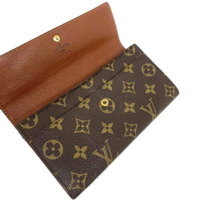 LOUIS VUITTON(ルイ・ヴィトン)　モノグラム　ポシェット ポルトモネ　クレディ  ブラウン系　M61724 長財布 【102062327003】