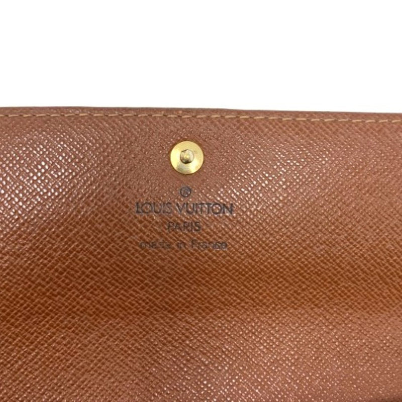 LOUIS VUITTON(ルイ・ヴィトン)　モノグラム　ポシェット ポルトモネ　クレディ  ブラウン系　M61724 長財布 【102062327003】