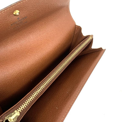 LOUIS VUITTON(ルイ・ヴィトン)　モノグラム　ポシェット ポルトモネ　クレディ  ブラウン系　M61724 長財布 【102062327003】