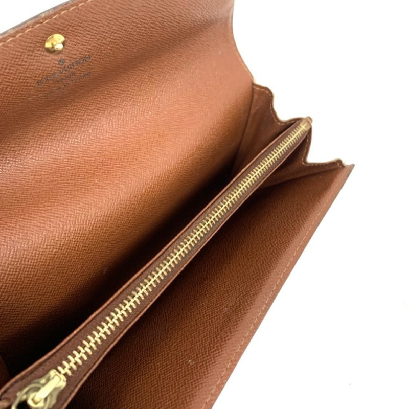 LOUIS VUITTON(ルイ・ヴィトン)　モノグラム　ポシェット ポルトモネ　クレディ  ブラウン系　M61724 長財布 【102062327003】