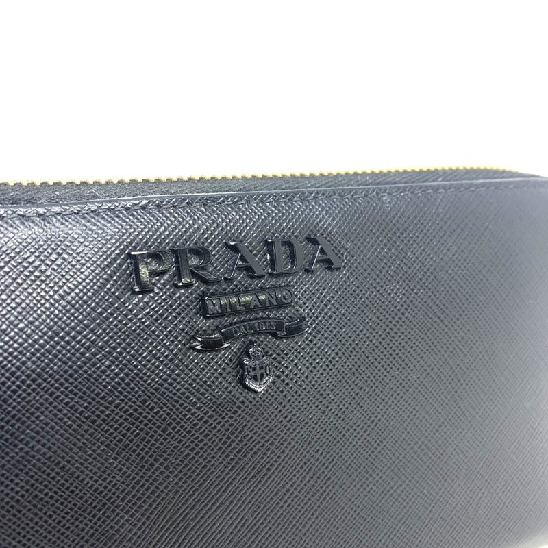 PRADA(プラダ) サフィアーノ ラウンドファスナー長財布 1ML506 レザー NERO ブラック 【102062361005】