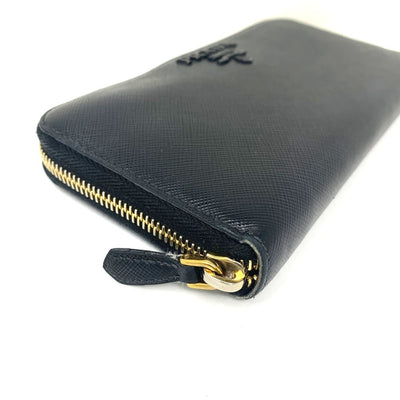 PRADA(プラダ) サフィアーノ ラウンドファスナー長財布 1ML506 レザー NERO ブラック 【102062361005】