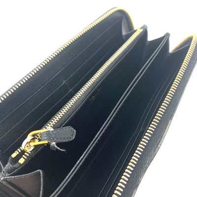 PRADA(プラダ) サフィアーノ ラウンドファスナー長財布 1ML506 レザー NERO ブラック 【102062361005】