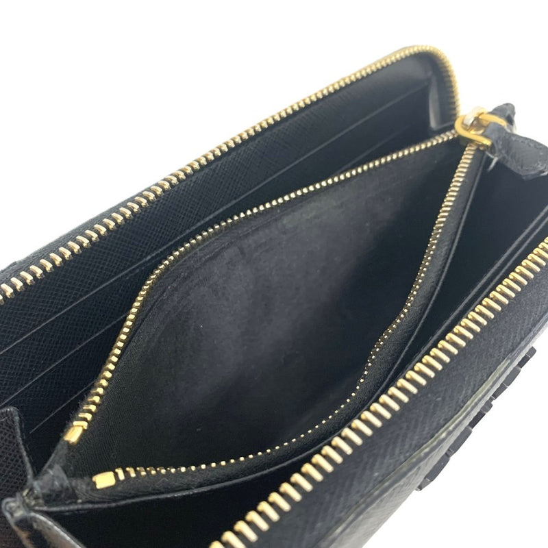 PRADA(プラダ) サフィアーノ ラウンドファスナー長財布 1ML506 レザー NERO ブラック 【102062361005】
