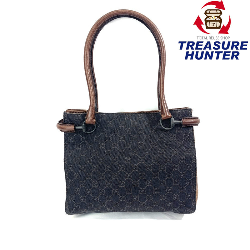 GUCCI(グッチ) GGキャンバス トートバッグ 101971 キャンバス×レザー ダークブラウン レディース バッグ 【102062386005】