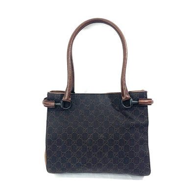 GUCCI(グッチ) GGキャンバス トートバッグ 101971 キャンバス×レザー ダークブラウン レディース バッグ 【102062386005】