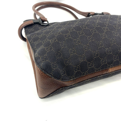 GUCCI(グッチ) GGキャンバス トートバッグ 101971 キャンバス×レザー ダークブラウン レディース バッグ 【102062386005】