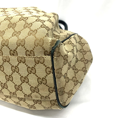 GUCCI(グッチ) GGキャンバス トートバッグ 388919 GGキャンバス×レザー ベージュ×ブラック レディース 【102062398003】