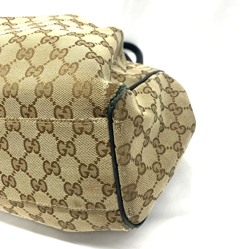 GUCCI(グッチ) GGキャンバス トートバッグ 388919 GGキャンバス×レザー ベージュ×ブラック レディース 【102062398003】