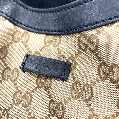 GUCCI(グッチ) GGキャンバス トートバッグ 388919 GGキャンバス×レザー ベージュ×ブラック レディース 【102062398003】
