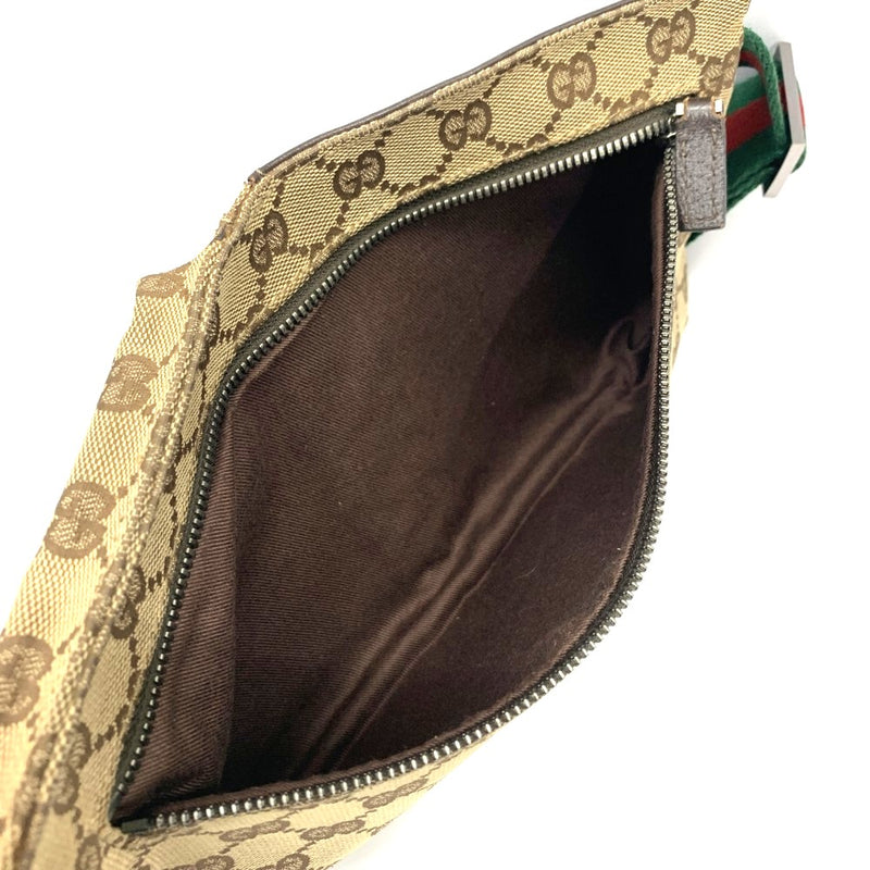 GUCCI(グッチ) GGキャンバス ウエストバッグ 28566  GGキャンバス×レザー ブラウン ベージュ 【102062433003】