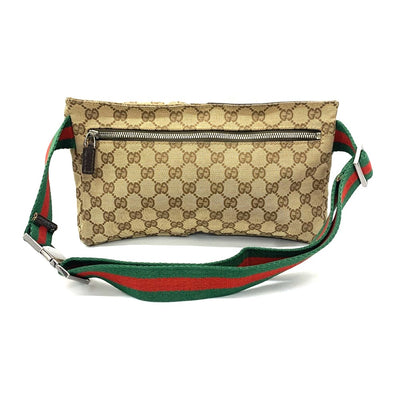 GUCCI(グッチ) GGキャンバス ウエストバッグ 28566  GGキャンバス×レザー ブラウン ベージュ 【102062433003】