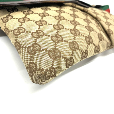GUCCI(グッチ) GGキャンバス ウエストバッグ 28566  GGキャンバス×レザー ブラウン ベージュ 【102062433003】