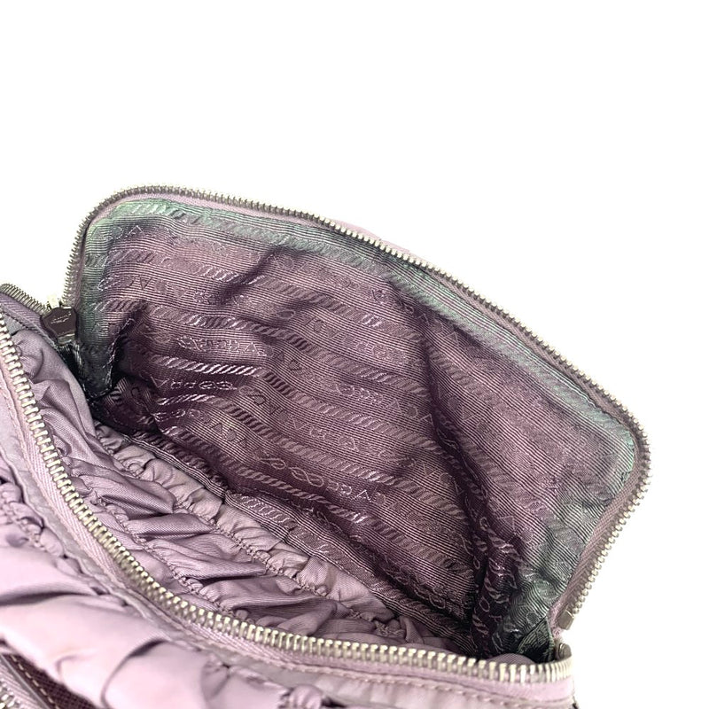 PRADA(プラダ) ギャザーナイロン チェーンショルダーバッグ BR4608 パープル レディース 【102062455001】