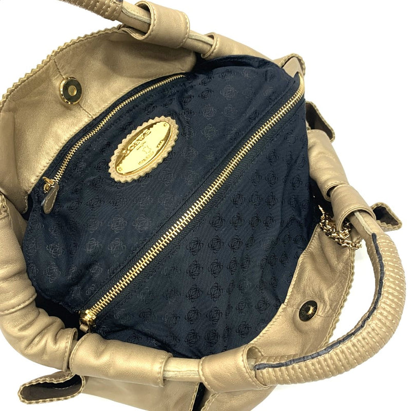 LOEWE(ロエベ) アナグラム ナッパアイレ ハンドバッグ レザー シャンパンゴールド レディース 【102062486003】