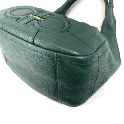 Salvatore Ferragamo フェラガモ ガンチーニ ハンドバッグ レザー グリーン レディース バッグ 【102062488003】