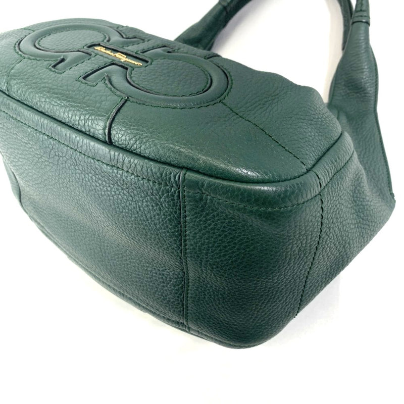 Salvatore Ferragamo フェラガモ ガンチーニ ハンドバッグ レザー グリーン レディース バッグ 【102062488003】