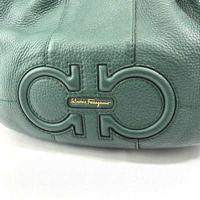 Salvatore Ferragamo フェラガモ ガンチーニ ハンドバッグ レザー グリーン レディース バッグ 【102062488003】