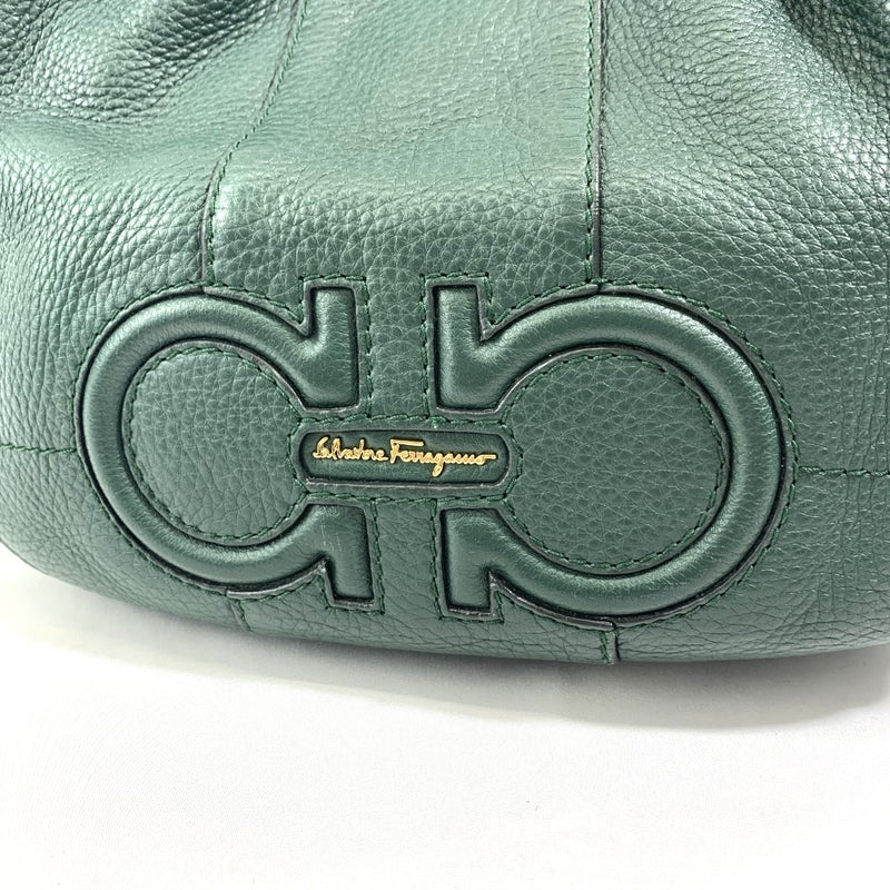 Salvatore Ferragamo フェラガモ ガンチーニ ハンドバッグ レザー グリーン レディース バッグ 【102062488003】