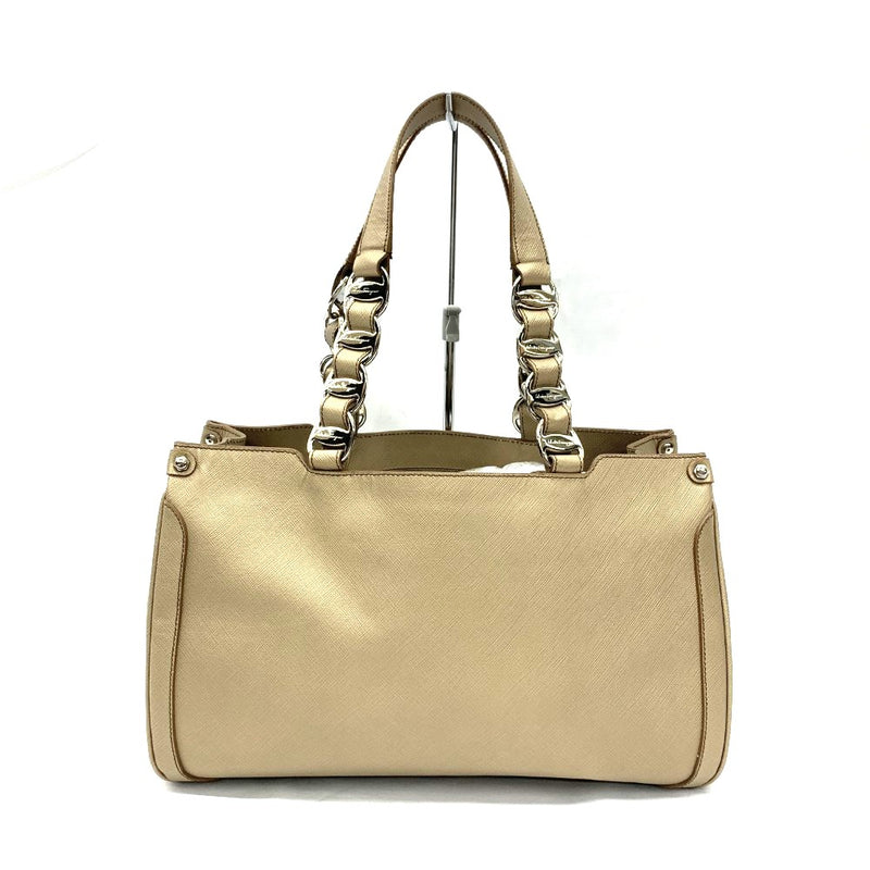Salvatore Ferragamo フェラガモ Wガンチーニ ヴァラ チェーン ハンドバッグ レザー ベージュ レディース バッグ 【102062490003】