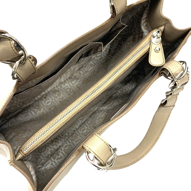 Salvatore Ferragamo フェラガモ Wガンチーニ ヴァラ チェーン ハンドバッグ レザー ベージュ レディース バッグ 【102062490003】