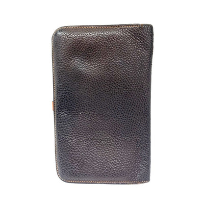 HERMES(エルメス) ドゴン GM 長財布 トゴ ブラウン×オレンジステッチ □I ベルト金具 二つ折り開閉  【102062498001】