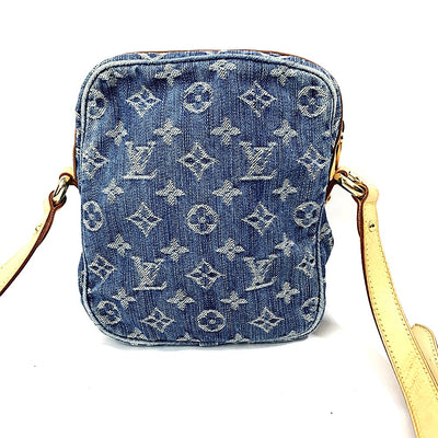 LOUIS VUITTON(ルイ・ヴィトン) モノグラムデニム カメラバッグ M95348 ブルー  【102062538003】