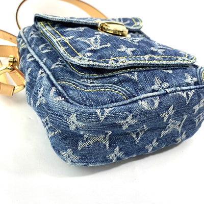 LOUIS VUITTON(ルイ・ヴィトン) モノグラムデニム カメラバッグ M95348 ブルー  【102062538003】