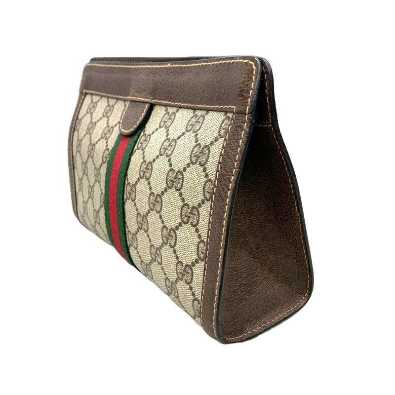 GUCCI(グッチ)　GGシェリーライン　クラッチバッグ　PVCレザー　ブラウン　 【102062554001】