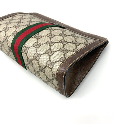 GUCCI(グッチ)　GGシェリーライン　クラッチバッグ　PVCレザー　ブラウン　 【102062554001】