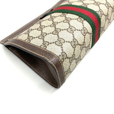 GUCCI(グッチ)　GGシェリーライン　クラッチバッグ　PVCレザー　ブラウン　 【102062554001】